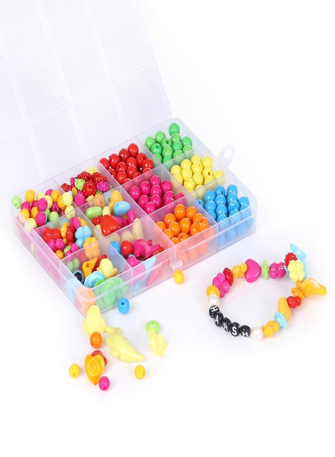 Ambitieux DIY Bracelet Making Kit for Girls - 12 Types Colorful Beads with Charms, Elastic Thread, Earrings, Clasps & Rings - Jewellery Craft Kit for Kids, Birthday Return Gift, Rakhi Special Set for 2 3 4 5 6 7 8 9 10 years (8 mm opaque) - Image 4
